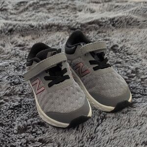 New Balance Kids Gray and Black Sneakers